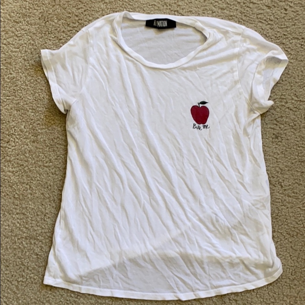 “Bite me” white tee